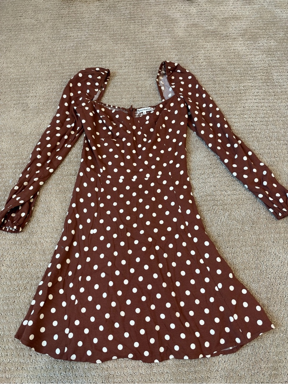 Reformation women’s Mochi Mini Dress Polka Dot